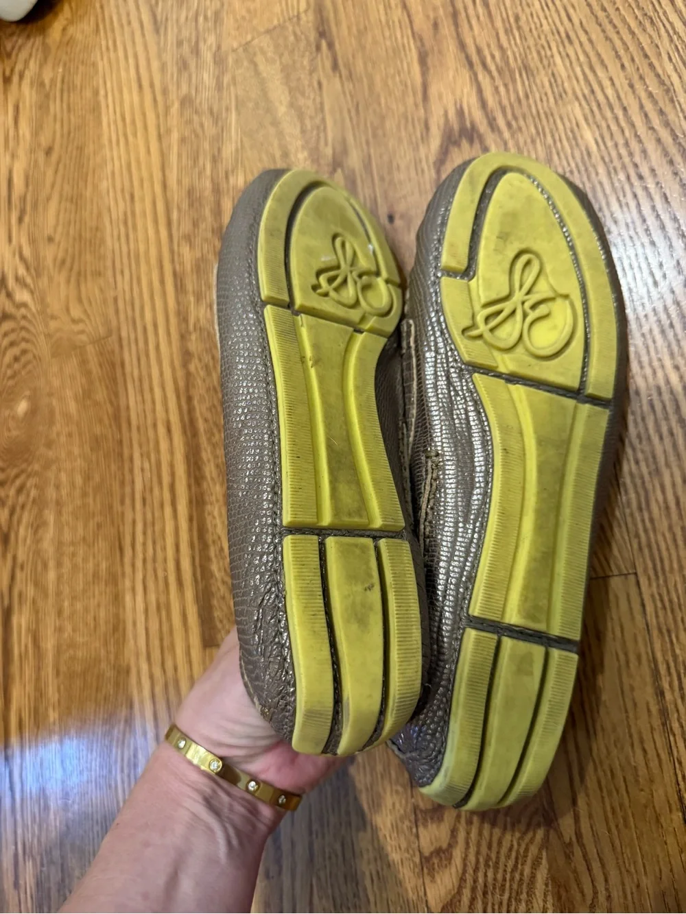 Sam Edelman Metallic Brown Penny Loafers with Leopard Insole